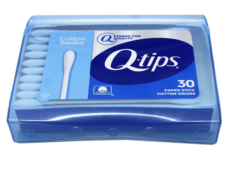 Q-Tips Cotton Swabs - Travel Q-Tips for Beauty, Makeup, Nails and More, Perfect for On The Go, 30 Count - 16 Pack - Image 3